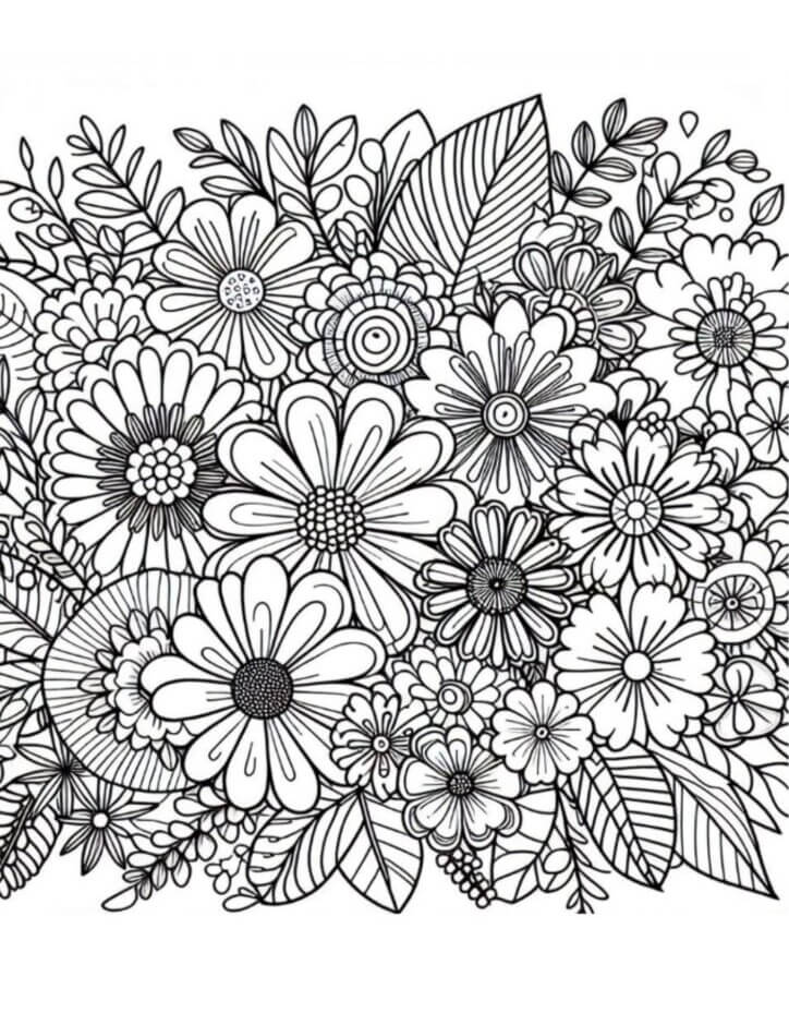 Desenho de Flores para imprimir