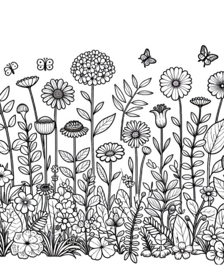 Desenho de Flores para imprimir