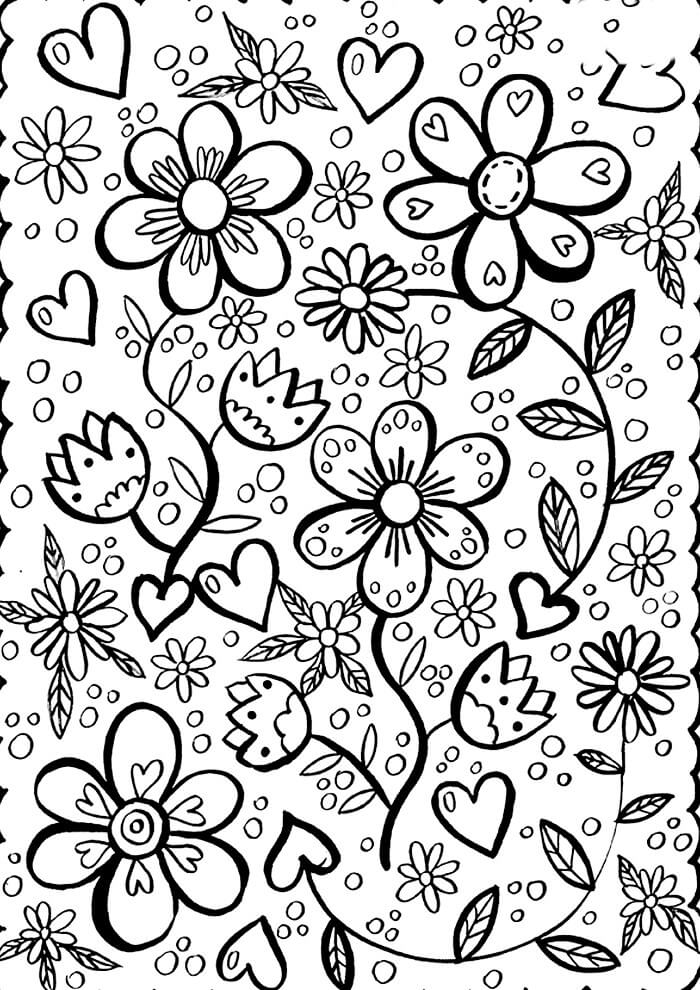 Desenho de Flores para imprimir