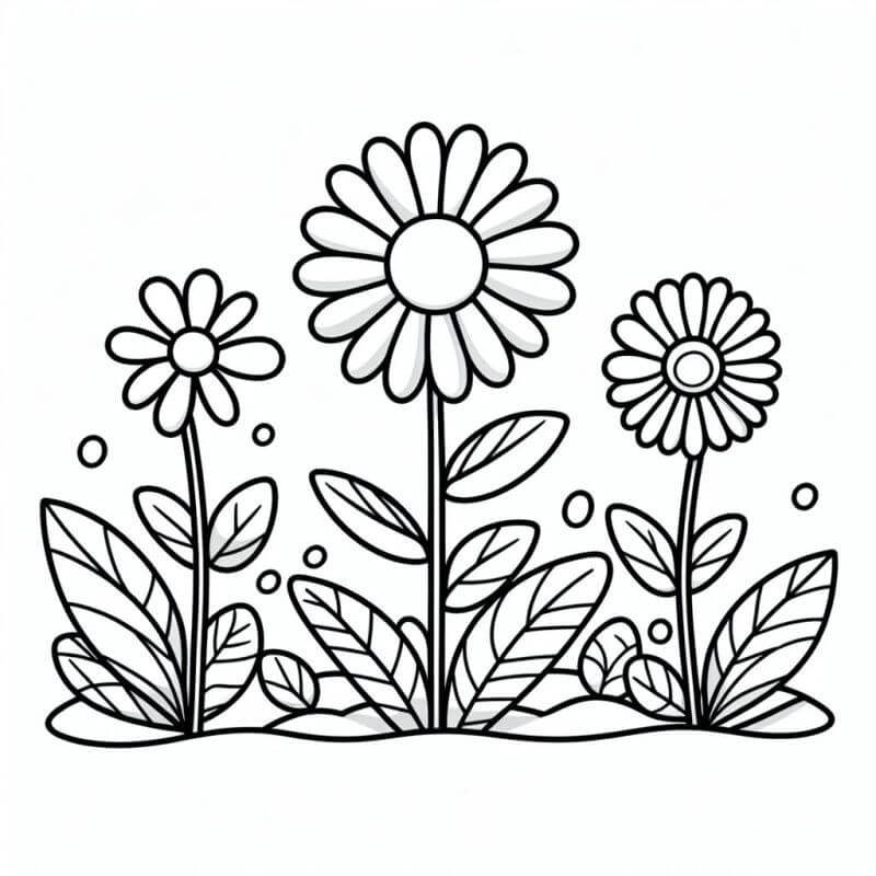 Desenho de Flores para imprimir