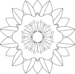 Desenho de Flores para imprimir
