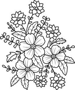 Desenho de Flores para imprimir