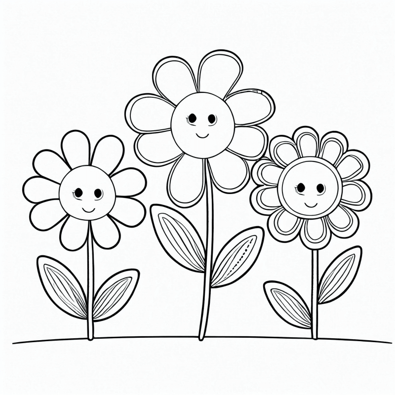 Desenho de Flores para imprimir
