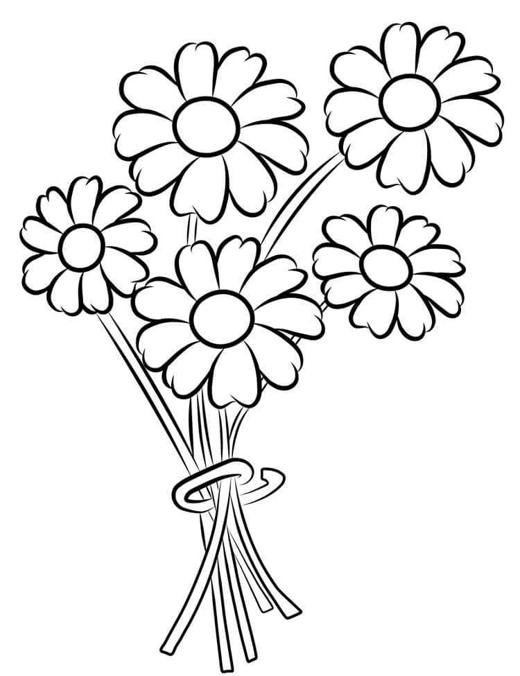 Desenho de Flores para imprimir