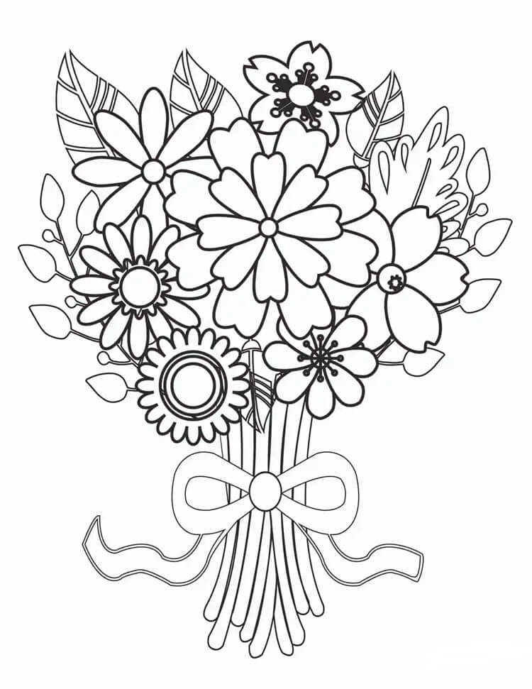 Desenho de Flores para imprimir