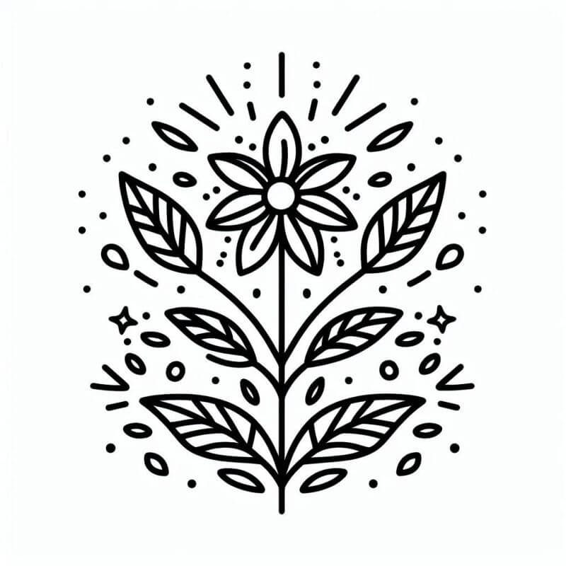 Desenho de Flores para imprimir