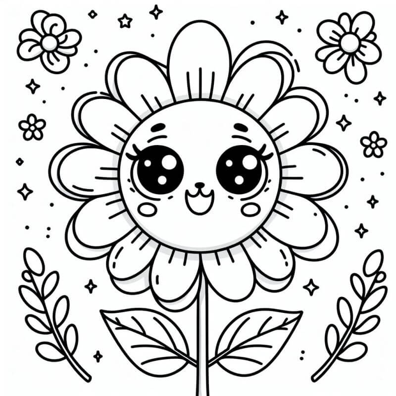 Desenho de Flores para imprimir