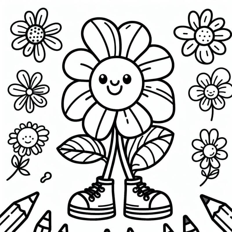 Desenho de Flores para imprimir