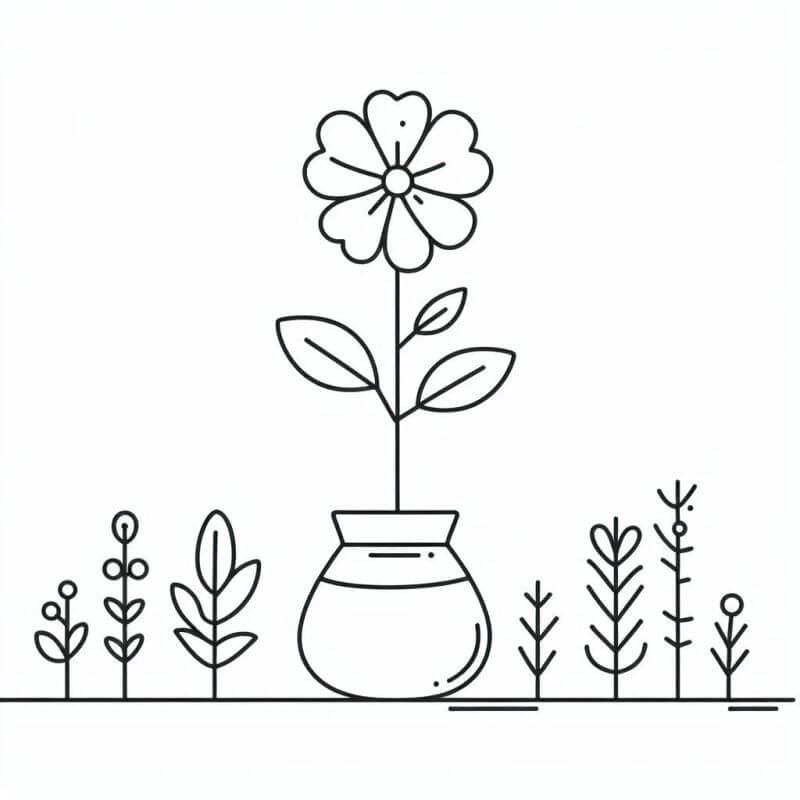 Desenho de Flores para imprimir