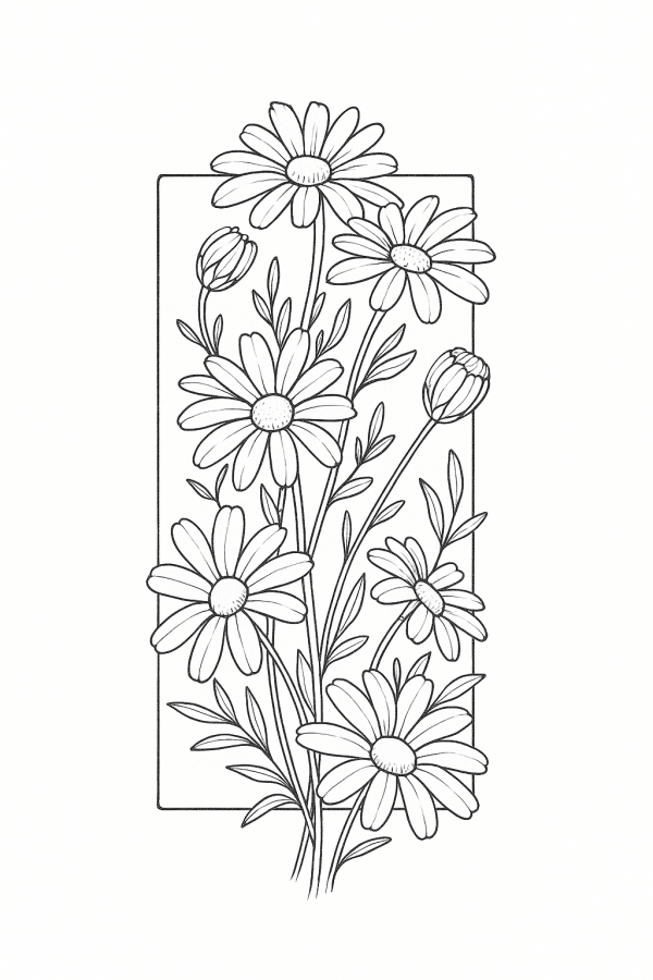 Desenho de Flores para imprimir
