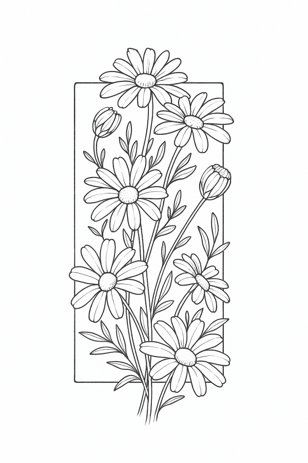 Desenho de Flores para imprimir
