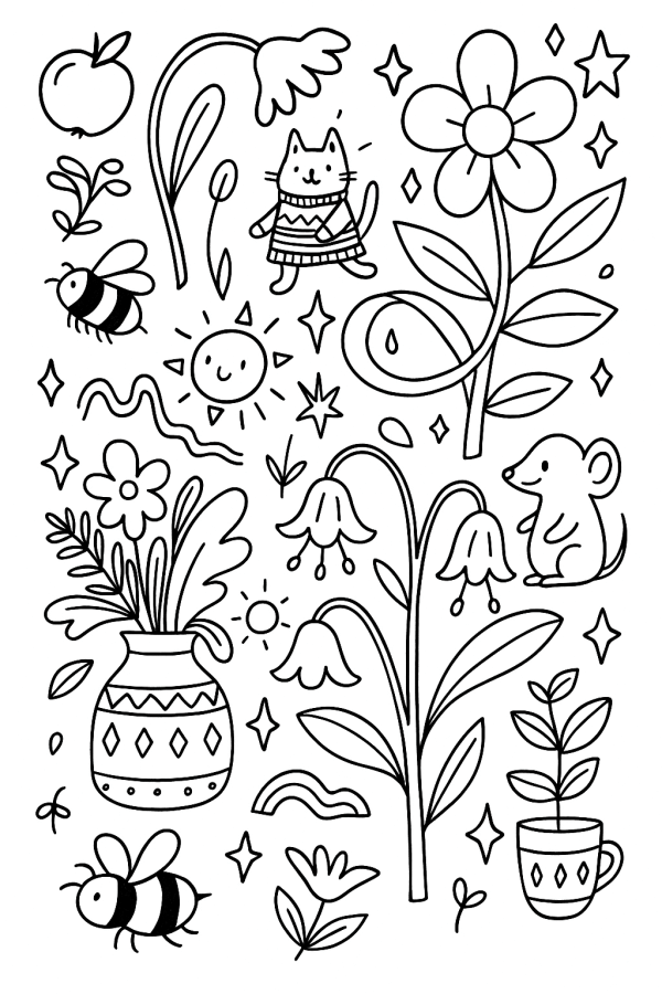Desenho de Flores para imprimir