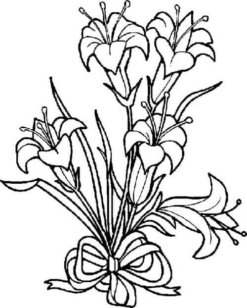 Desenho de Flores para imprimir
