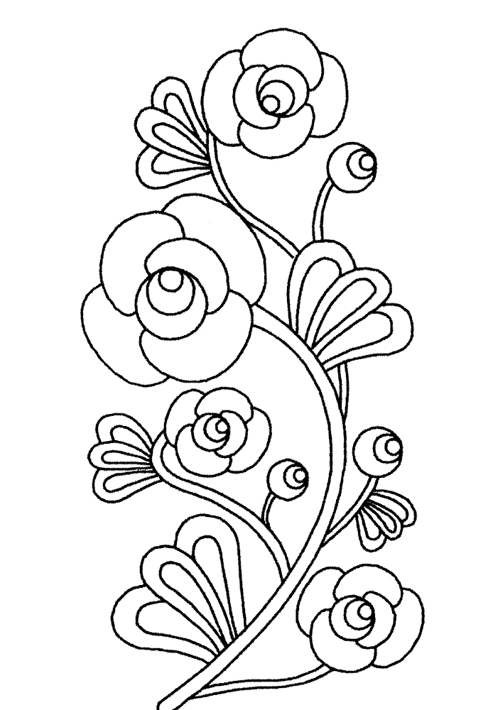 Desenho de Flores para imprimir