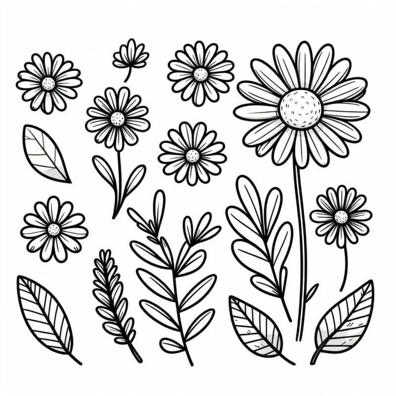 Desenho de Flores para imprimir