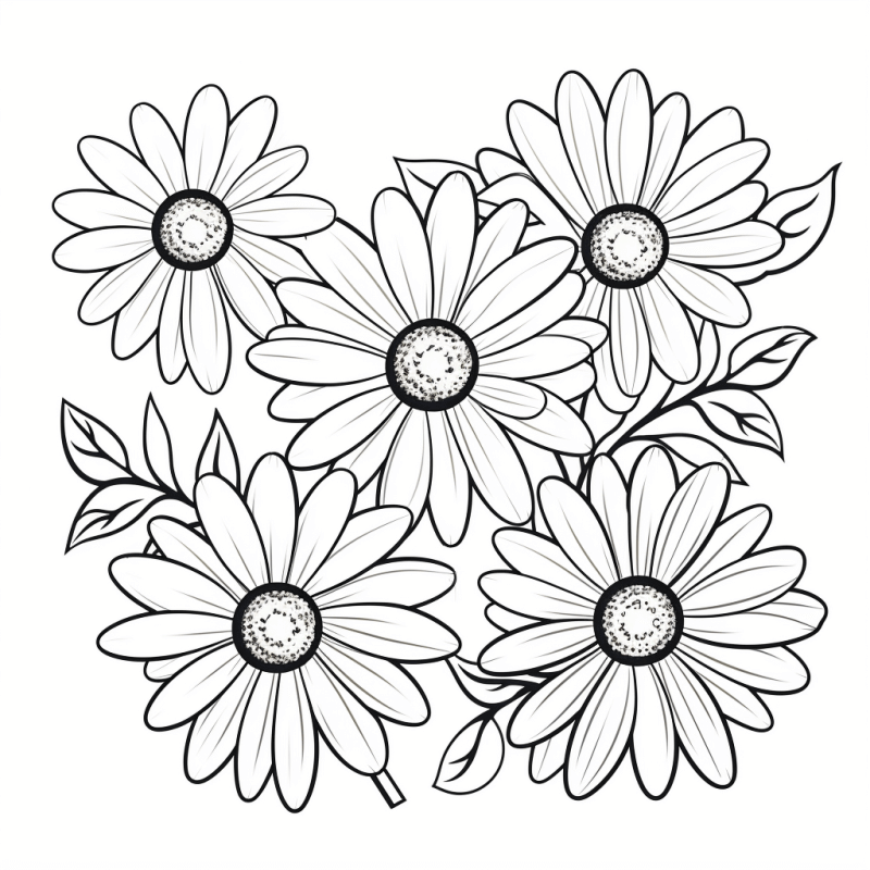 Desenho de Flores para imprimir