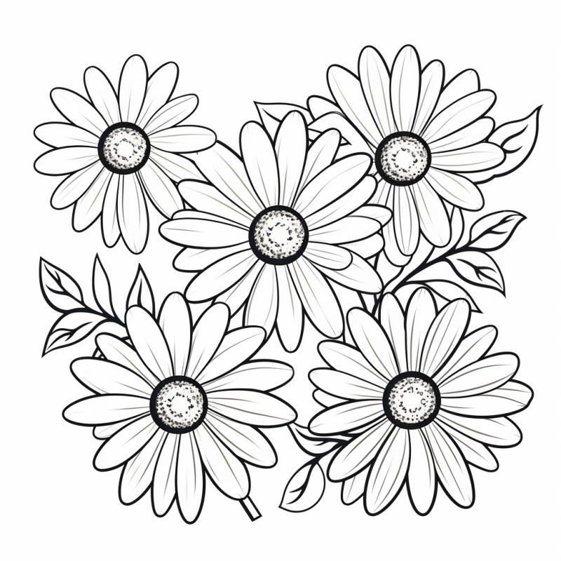 Desenho de Flores para imprimir