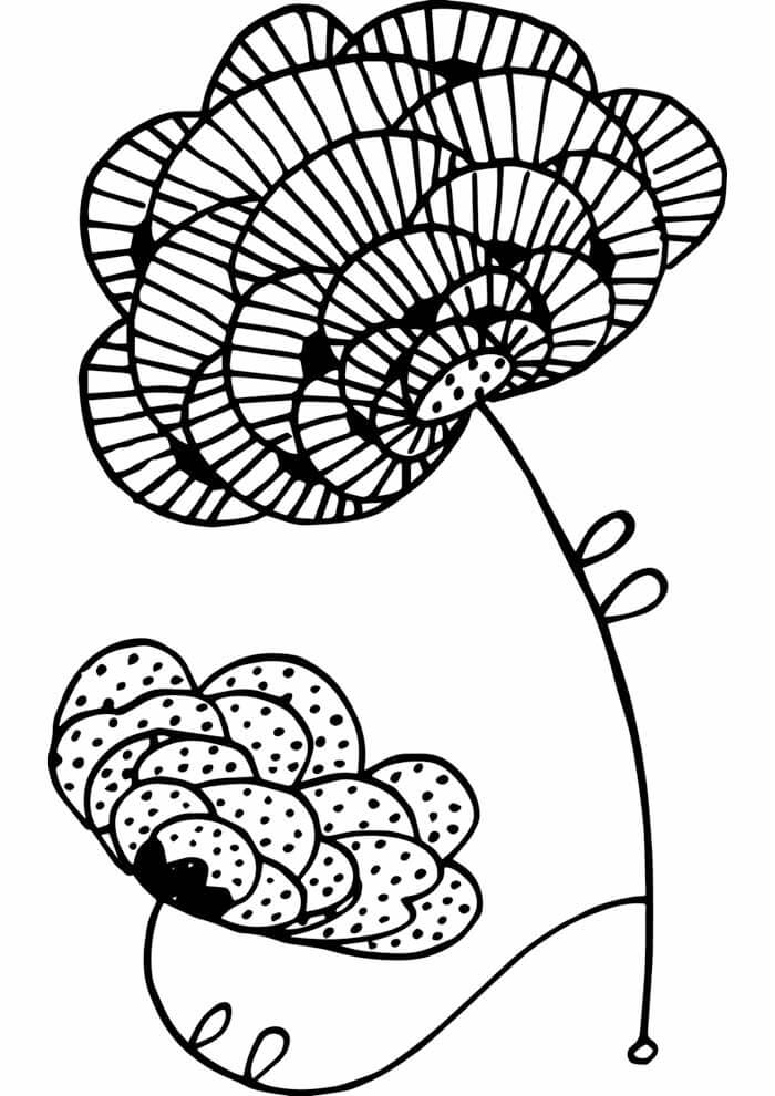 Desenho de Flores para imprimir