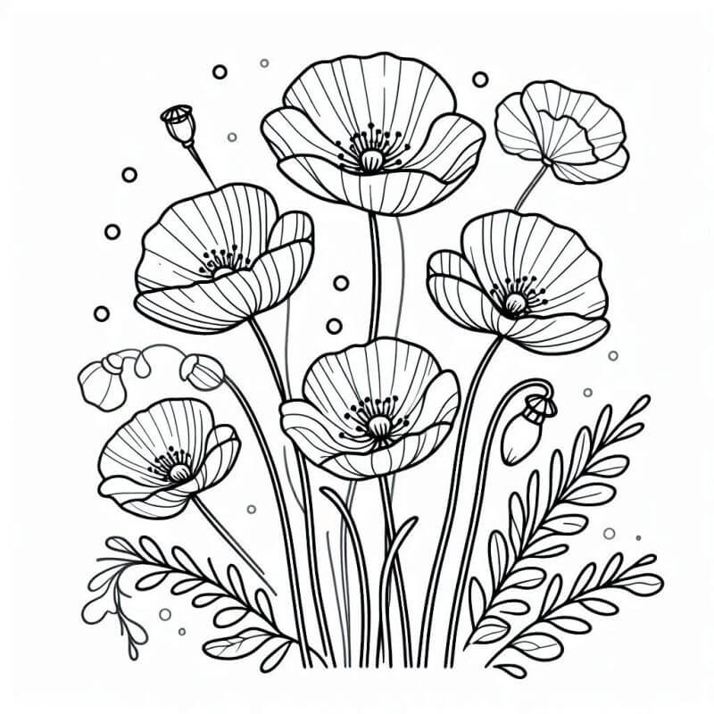 Desenho de Flores para imprimir