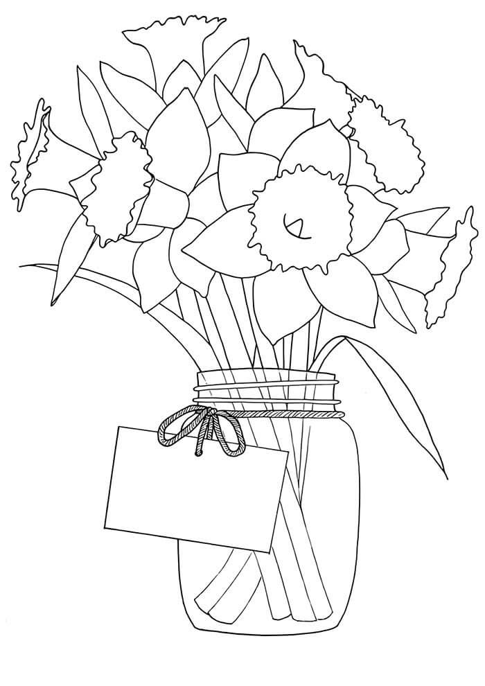 Desenho de Flores para imprimir