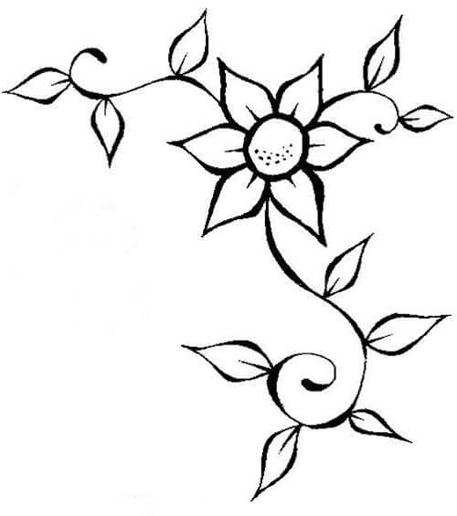 Desenho de Flores para imprimir