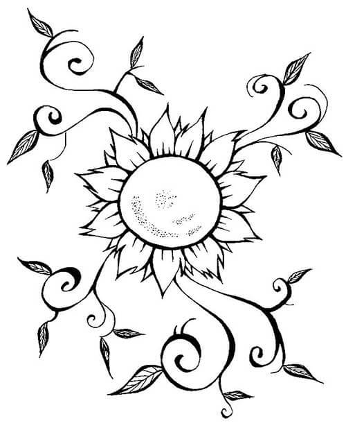 Desenho de Flores para imprimir