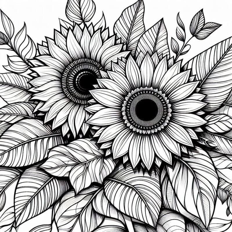 Desenho de Flores para imprimir