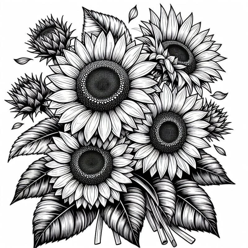 Desenho de Flores para imprimir