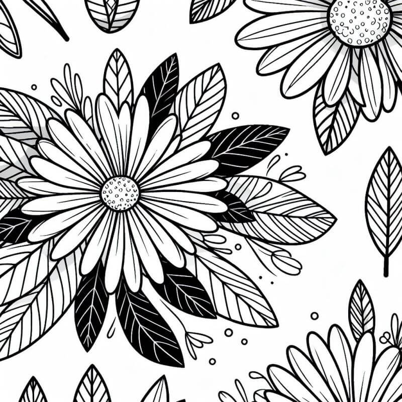 Desenho de Flores para imprimir