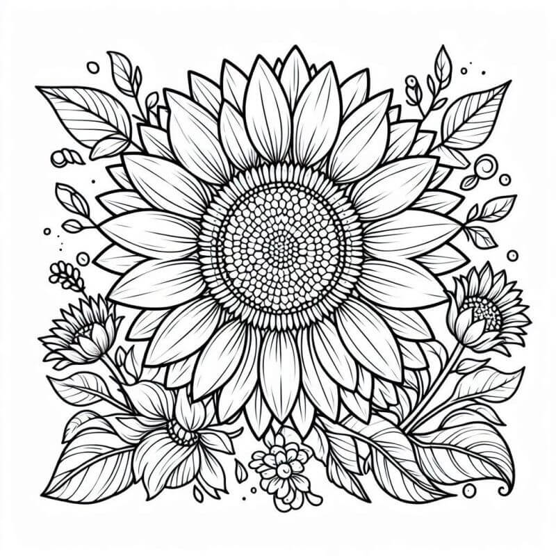 Desenho de Flores para imprimir