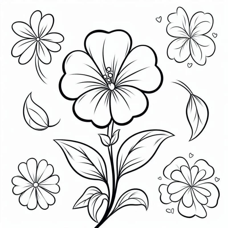 Desenho de Flores para imprimir