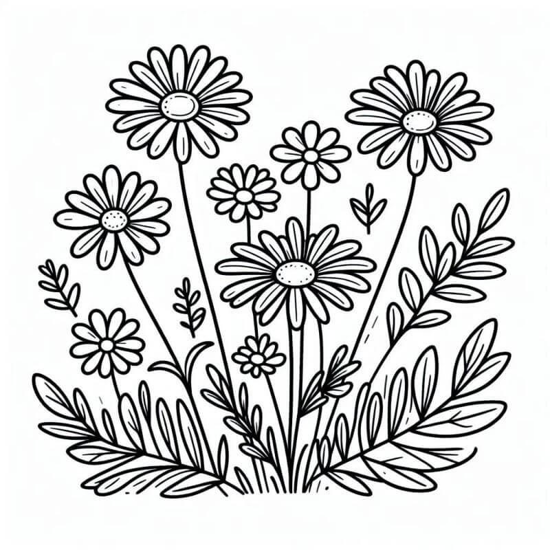 Desenho de Flores para imprimir