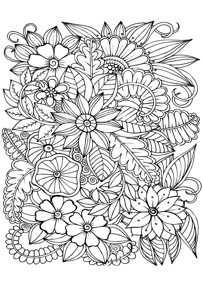 Desenho de Flores para imprimir