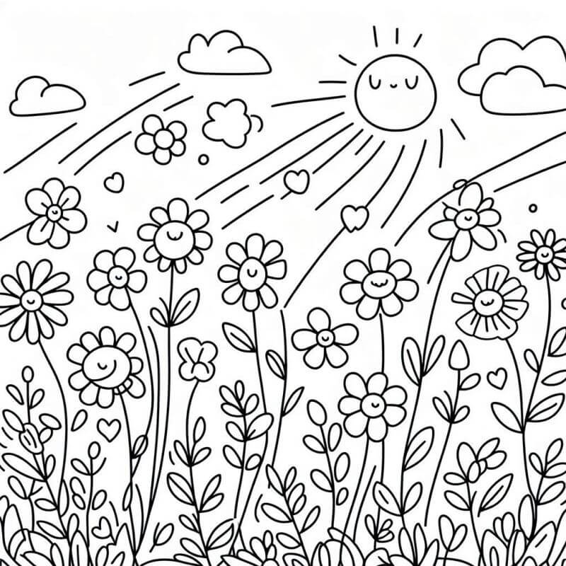 Desenho de Flores para imprimir