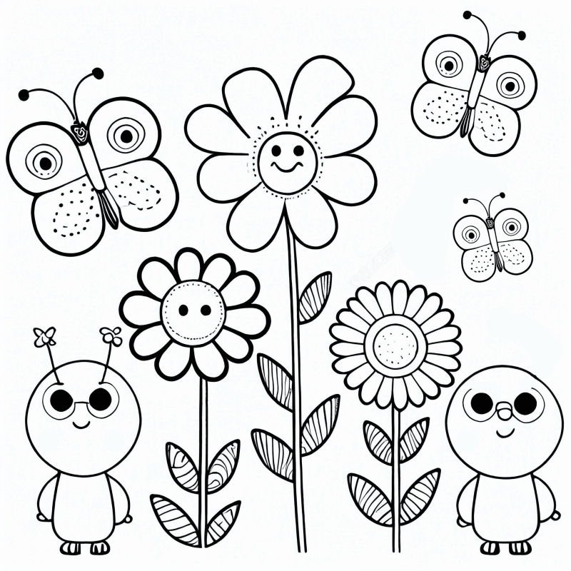 Desenho de Flores para imprimir