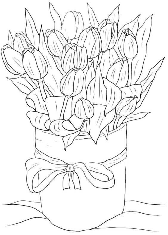 Desenho de Flores para imprimir