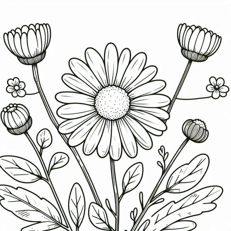 Desenho de Flores para imprimir