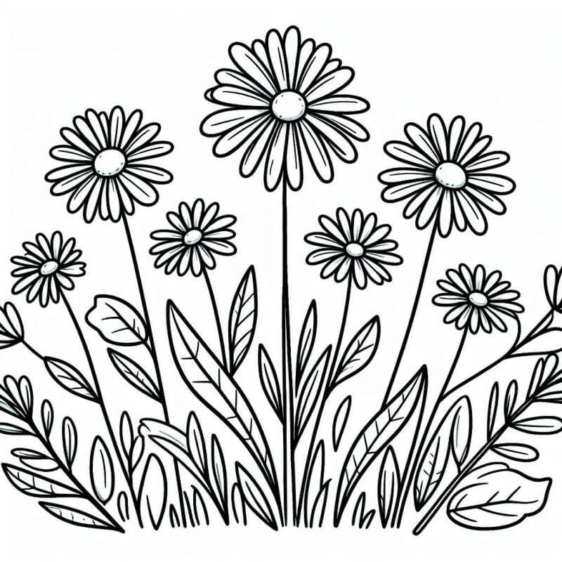 Desenho de Flores para imprimir