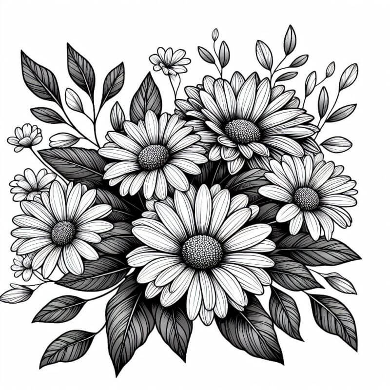 Desenho de Flores para imprimir