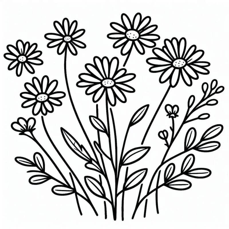 Desenho de Flores para imprimir