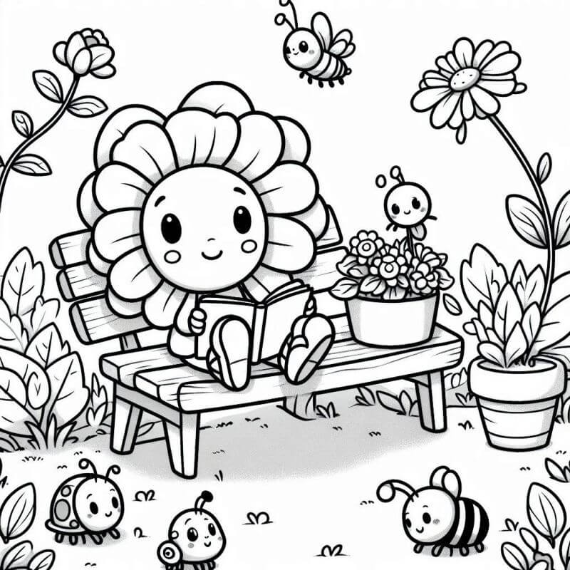 Desenho de Flores para imprimir