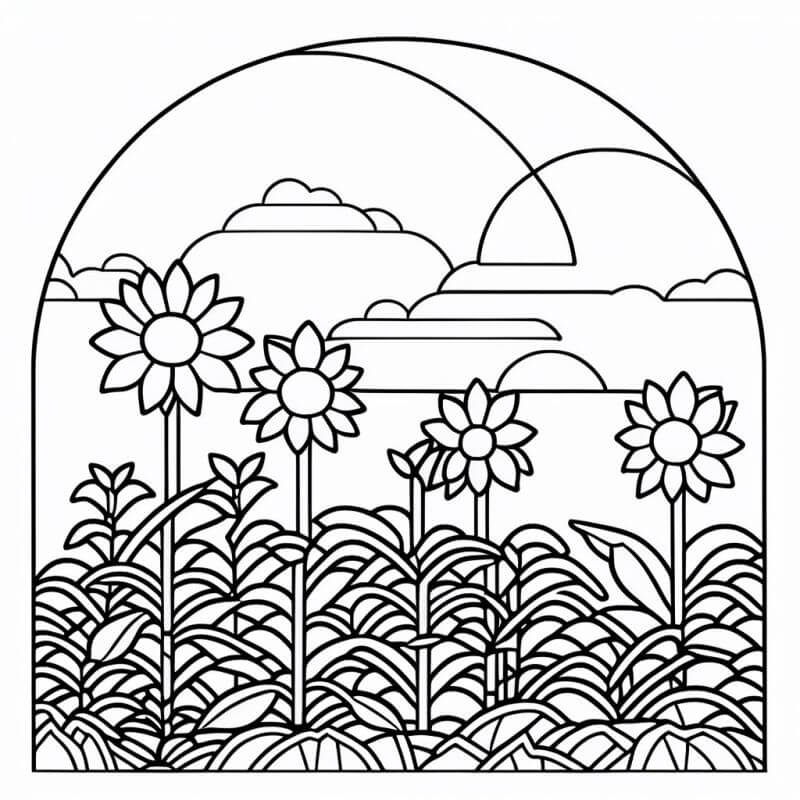 Desenho de Flores para imprimir