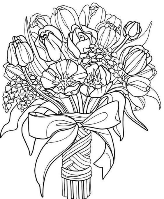 Desenho de Flores para imprimir