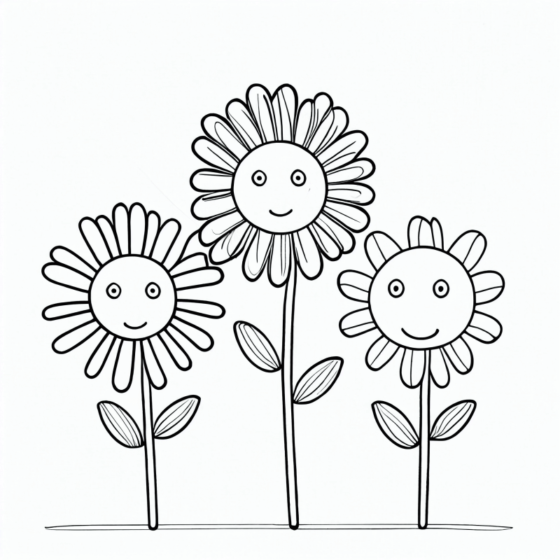 Desenho de Flores para imprimir