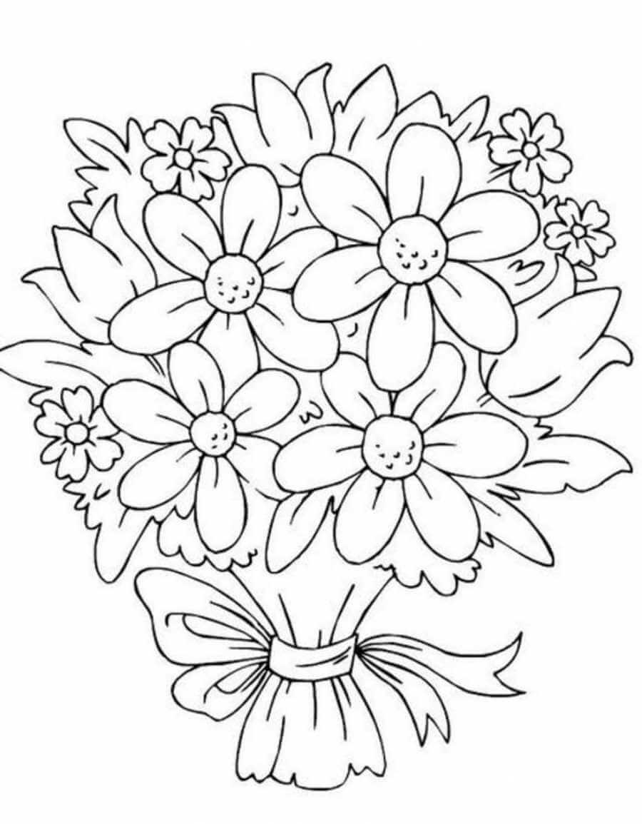 Desenho de Flores para imprimir