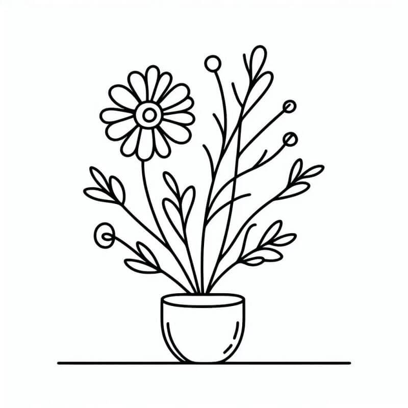 Desenho de Flores para imprimir