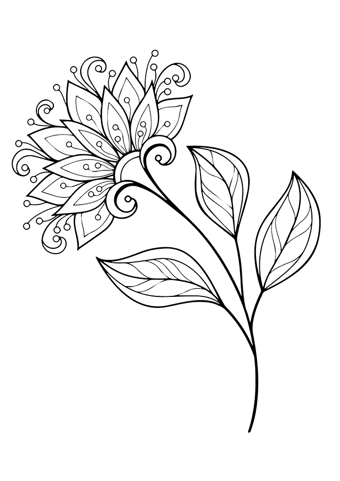Desenho de Flores para imprimir