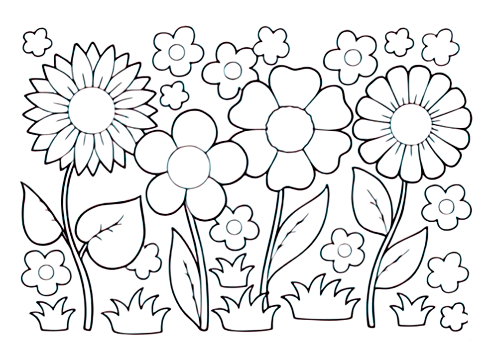 Desenho de Flores para imprimir