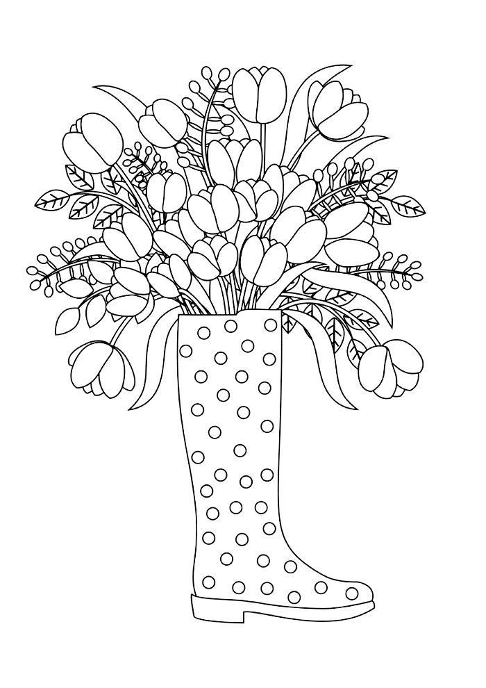 Desenho de Flores para imprimir