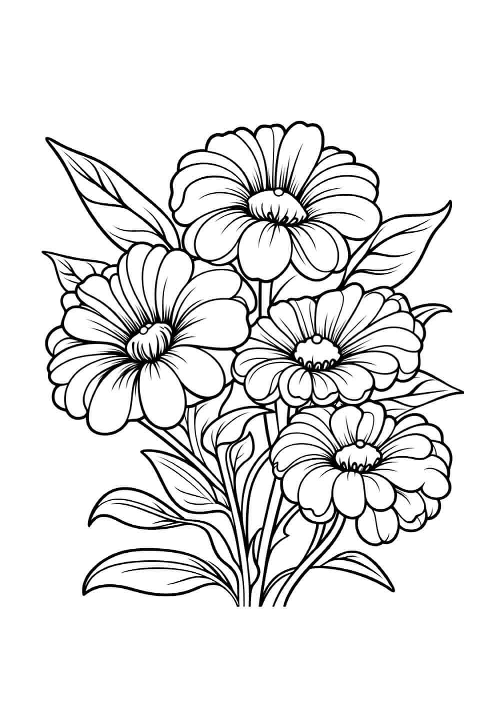 Desenho de Flores para imprimir